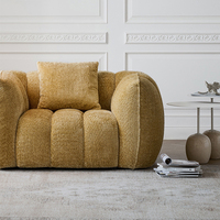 Canapé nuage moderne en chenille moelleuse sans cadre, garni d'éponge haute densité, pour salon et appartement