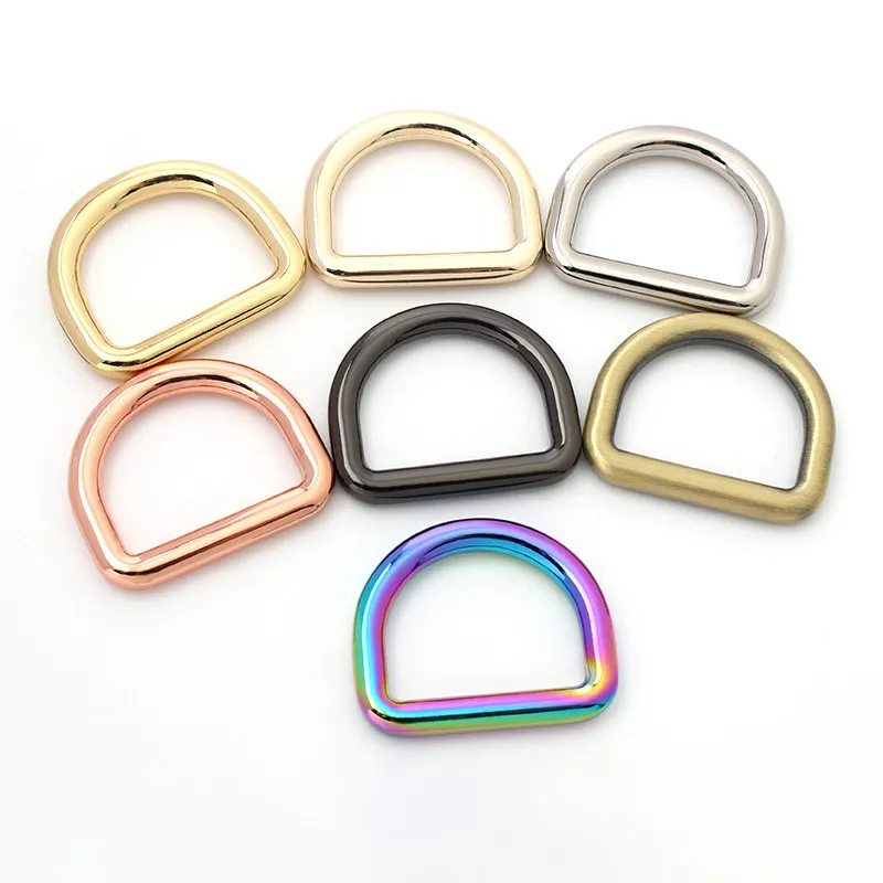 D-Ring Buckles Belt Buckle Bag Ring D rings for Bag Accessories Webbing color Half Round Buckle