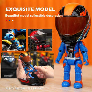 2024 Top Bán New Diecast Đồ Chơi Mô Hình Mũ Bảo Hiểm Xe Máy Rider Q Phiên Bản Chết Đúc Giao Thông Vận Tải Đồ Chơi Cho Trẻ Em - Product Image 3