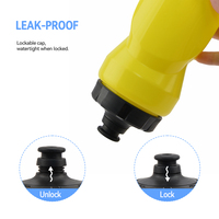 Bouteille d'eau de sport en plastique sans BPA, anti-fuite, avec logo personnalisé, pour le cyclisme et la salle de sport en plein air