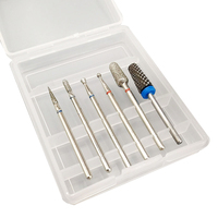 Ensemble de 6 embouts de perceuse à ongles de formes différentes personnalisés, outils de manucure, fraises diamantées