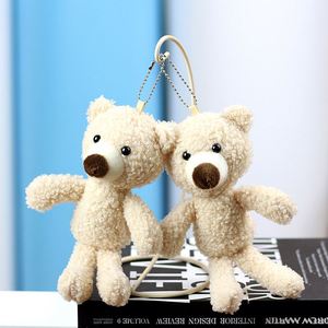 New Custom Wholesale Kawaii Key Chain Cute Mini Stuffed Teddy Bear Toy Keyring Plush keychain