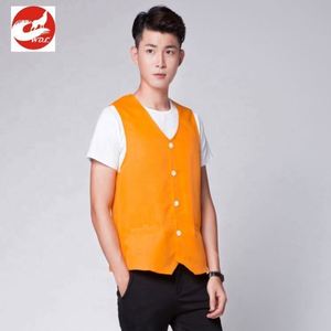 Gilet de travail extérieur en toile 100 % polyester, le moins cher en gros, pour bénévoles, avec support de logo personnalisé - Product Image 6