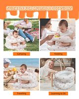 Chaise gonflable moderne pour bébé de 3 ans et plus, pliable, portable, siège de sol avec ventouse intégrée, pompe à air intégrée pour extérieur/intérieur, utilisation en cuisine