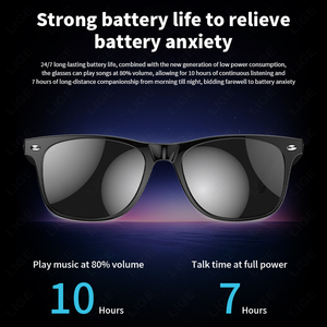 LIGE BWW100 Gafas inteligentes Respuesta de teléfono Ai Traducción inteligente Asistente de voz A prueba de polvo Escuchar música UV400 Gafas de sol - Product Image 5