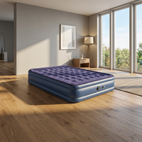 Matelas Gonflable Queen de Qualité avec Pompe Électrique, Cordon d'Alimentation et Sac de Transport – Lit d'Air Gonflable pour Utilisation en Extérieur et au Parc