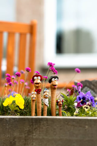 Conception unique vers de jardin ornements maison Miniature plante Pots de fleurs Patio extérieur Mini résine vers Statue amusant jardin décor - Product Image 5
