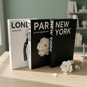 Magnetic Decorative <b>Book</b> <b>Box</b> Fake <b>Book</b> Display Case Paperboard Printed Desk Ornament Home Decoration - Product Image 6