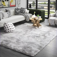 ZT personnalisé décoratif zone lavable grande teinture de cravate PV moelleux tapis de fourrure artificielle tapis pour salon