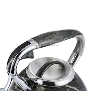 Hervidor de <span class=keywords><strong>agua</strong></span> silbante de acero inoxidable de diseño Retro moderno 2.8L tetera de Metal baquelita viaje Camping <span class=keywords><strong>precio</strong></span> de fábrica gran oferta - Product Image 5
