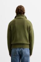 Logo personnalisé design tricots haut en tricot lourd à manches longues coton hiver tricoté hommes pull cardigan avec poches