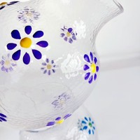 Grand vase décoratif en verre transparent moderne, écologique, fait main, à large ouverture, coloré et peint à la main, pour la maison, les mariages et les fêtes