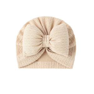 Ensemble pour enfants de couleur unie avec gros nœud en tricot pour bébé <span class=keywords><strong>Chapeau</strong></span> <span class=keywords><strong>bateau</strong></span> en coton confortable - Product Image 6