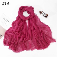 Vente en gros Foulard de Malaisie musulman décoratif diamant Hijab en coton froissé pour femme