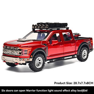 Nuevo Diecast 1:24 Ford F150 Metal coche molde sonido luz Puerta Abierta colección decoración pantalla Pullback aleación SUV coche modelo Juguetes - Product Image 6