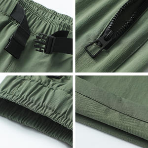 Autunno <span class=keywords><strong>pantaloni</strong></span> da Jogging Casual da uomo ad asciugatura rapida e traspirante per il Fitness all'aperto con motivo solido a metà vita tasche a scatto con cerniera - Product Image 3