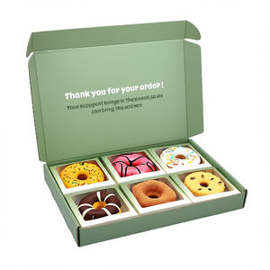 Caja de Embalaje Personalizada para Galletas, Cupcakes <span class=keywords><strong>Marroquíes</strong></span> y <span class=keywords><strong>Donuts</strong></span>, Embalaje de Papel Corrugado de Grado Alimenticio, Caja de Envío para <span class=keywords><strong>Donuts</strong></span> y Galletas - Product Image 1