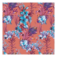 Polyester Koshibo Chiffon Africain Nouveau Vêtement Motif Floral 3D Styles Impression Numérique pour Robe de Mariée Tissu Crêpe
