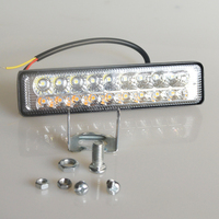 Barre lumineuse de travail LED mince 18 LED pour tout-terrain, camion, moto, lampe de voiture, éclairage d'avertissement, éclairage extérieur automobile, pièces et accessoires de véhicules