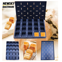 Moldes Cuadrados Personalizados para Pan Tostado, Bandejas y Platos para Hornear, Bandejas Comerciales e Industriales para Pan Mini con Tapa