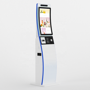 Customized All Functions 23.6 32 Inch Touch Curved Screen Barcode <b>Scanner</b> Self Service Ordering Kiosk Payment Terminal for Bank - Product Image 2