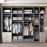 Système de dressing moderne de luxe en verre noir, ensemble complet de meubles de chambre avec dressing en verre intégré pour projets
