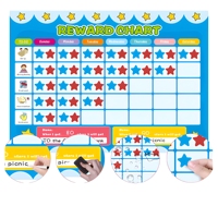 Tableau de récompenses magnétique effaçable à sec en PET, étanche, imprimé UV, avec autocollants standard, pour la motivation (vente en gros)