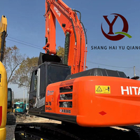 Excavatrice hydraulique Hitachi ZX240 d'occasion, 24 tonnes, matériel de construction, faible nombre d'heures de travail