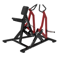 Máquina de gimnasio directa de fábrica comercial, equipo de ejercicio de espalda multifuncional, fila de inclinación cargada con placa para fuerza física