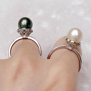 <span class=keywords><strong>Bague</strong></span> en argent Sterling 925 pour pierres rondes et Cabochons, Base vierge, bijoux, SSR155 - Product Image 4