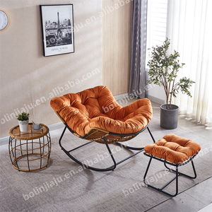 Chaise longue de relaxation, fauteuil inclinable de jardin rembourré, à bascule royale, dondolo <span class=keywords><strong>ovetto</strong></span> esterno, Offre Spéciale - Product Image 5