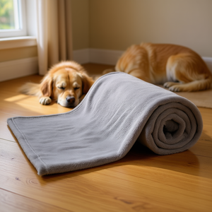 Couverture en peluche pour animaux de compagnie, 150 x 100 cm, grise, douce et chaude, pour chiens et chats - Product Image 3