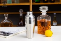 Ensemble de shakers à cocktails de qualité professionnelle, équipement de barman en acier inoxydable, support en bois élégant, revêtement anti-adhésif, vente directe d'usine