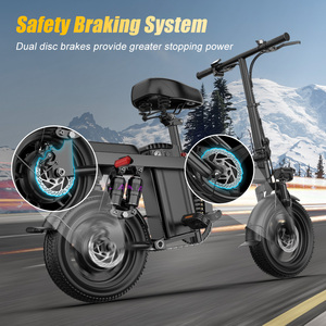 Vélo à assistance électrique 48V 250W à propulsion arrière pour adultes, tout-terrain, autonomie 35 km, vélo pliable à pneus larges, GS5 multifonctionnel, ville/tout-terrain, automatique - Product Image 4
