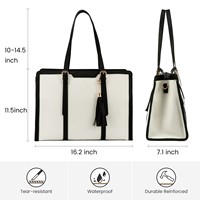 Venta al por mayor de bolsos de hombro escolares de moda, trabajo, viajes de negocios, 15,6, 17in, bolso de mano para ordenador portátil, maletín para mujer, conjunto de bolsos de 2 uds.
