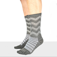 Chaussettes de course athlétiques en laine mérinos de haute qualité à cinq doigts Chaussettes personnalisées en laine à 5 orteils pour hommes et femmes