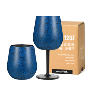 Calice da Vino in Acciaio Inox Isolato da 12oz con Logo Personalizzato, Stelo Rimovibile, Riutilizzabile per Regali ed Eventi - Product Image 1