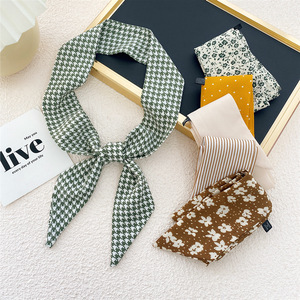 Nuovissimo <span class=keywords><strong>Foulard</strong></span> a Nastro con Motivi a Quadri, Righe, Fiori <span class=keywords><strong>e</strong></span> Pois, per Capelli, Spiaggia, Accessori per Borse <span class=keywords><strong>e</strong></span> Cravatte da Donna - Product Image 3
