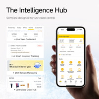 Distributeur automatique intelligent IA HAHA 360 Mini avec surveillance à distance, paiement sans espèces, SDK, Wi-Fi/4G, capacité de 200-300 bouteilles, compresseur