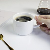 Mug à café en céramique blanche moderne, marque LEXI, tasse à thé en porcelaine avec poignée pour la maison, le bureau, la cuisine, le café, l'hôtel, le restaurant, cadeau