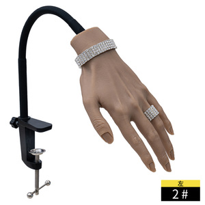 Nouveau modèle de main de pratique de manucure en Silicone avec articulations pliables correspondant pièce d'ongle pratique prothèse en Silicone - Product Image 2