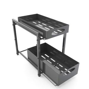 <b>Kitchen</b> Racks - <b>Pull</b> <b>Out</b> Under Sink Organizer, Sliding <b>Basket</b> with Multi-Layer Storage for Cabinet & Sink Area - Product Image 5