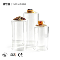 Ensemble de 3 supports de présentation en acrylique transparent, cylindres transparents, socles pour gâteau de mariage, vase à fleurs, décoration de fête