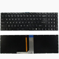 Keyboard Laptop Berwarna-warni dengan Lampu Latar, Tanpa Gesper, Kompatibel dengan MSI GE62 GS60 GS70 GS72 GE72 GT72 MS-1772 MS-16u6 Series
