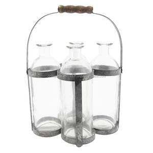 Vente chaude 4 bouteilles casier à vin de table porte-vin en métal et fer Durable pour Bar/hôtels whisky et bière stockage Barware - Product Image 3
