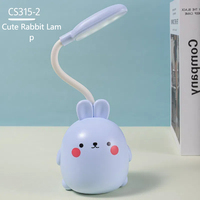 Lampe de lecture LED en forme d'animal mignon, rechargeable par USB, 5W, protection des yeux, lampe de chevet moderne en ABS pour chambre d'enfant, bureau, décoration de la maison