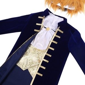 Film bellezza la bestia Costume Cosplay per ragazzi ragazze il principe bestia vestiti Cosplay fantasia Halloween Cos tute + copricapo cravatta - Product Image 5