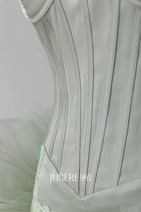 Jusere-<span class=keywords><strong>Vestidos</strong></span> de Noche de menta <span class=keywords><strong>para</strong></span> mujer, Falda recta de diseño único, vestido Formal de invitados de <span class=keywords><strong>boda</strong></span>, <span class=keywords><strong>2022</strong></span> - Product Image 6