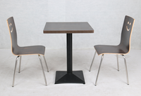 Meubles de restaurant, ensemble de table en bois massif en forme de U pour 2 personnes, tailles personnalisables, design moderne, usage commercial