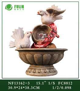 <span class=keywords><strong>Fontaine</strong></span> d'eau lumineuse d'intérieur Art Déco en résine, colibris en mouvement, étanche, pour la maison et le jardin - Product Image 2